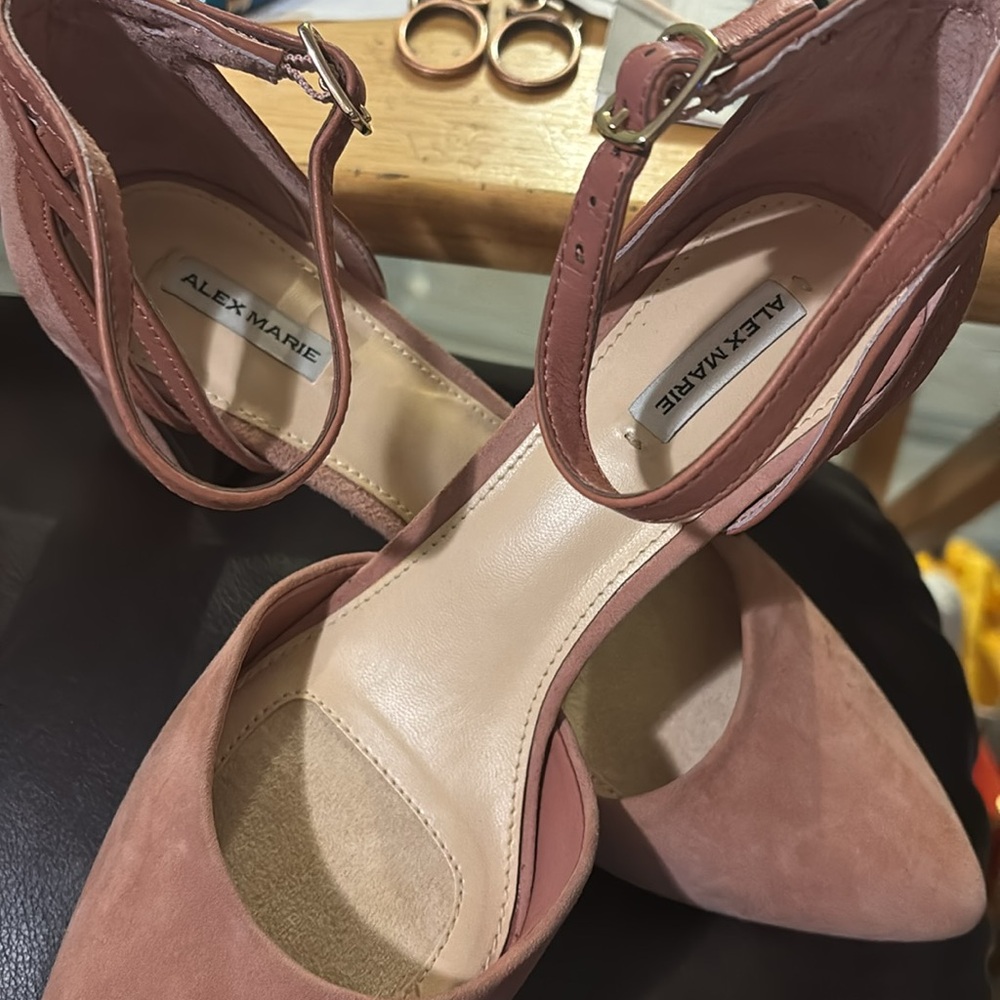 Alex Marie Blush Ankle Strap Heels - 3” heels, No tag, like new - Picture 5 of 9